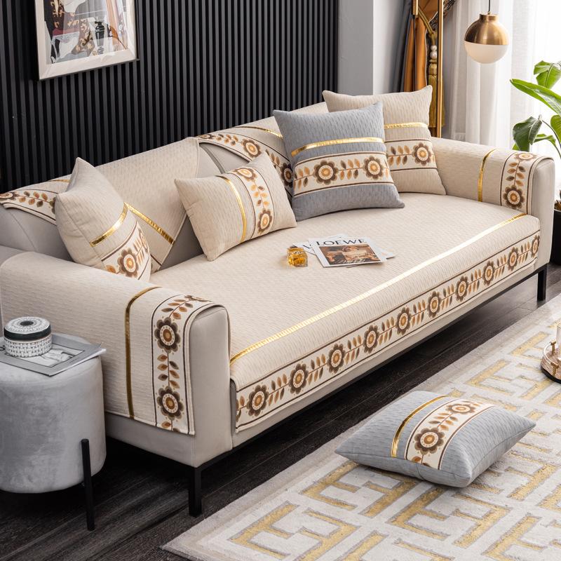 Диванная подушка, универсальная для всех сезонов, кожаная ткань, нескользящая, легкий чехол в роскошном стиле, универсальный чехол для подушки, утолщенный