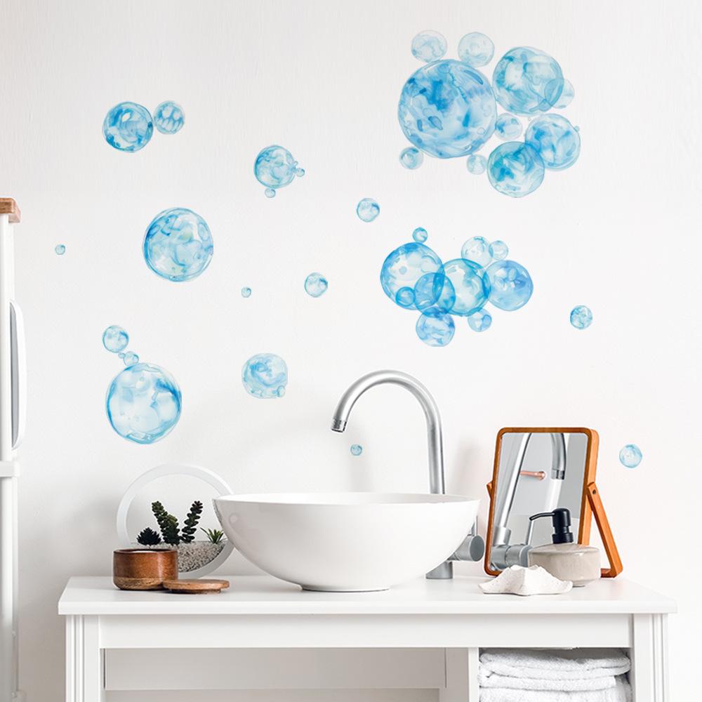 Waterproof Cartoon Bubble Wall & Bathtub Stickers - Removable & Self-Adhesive.
