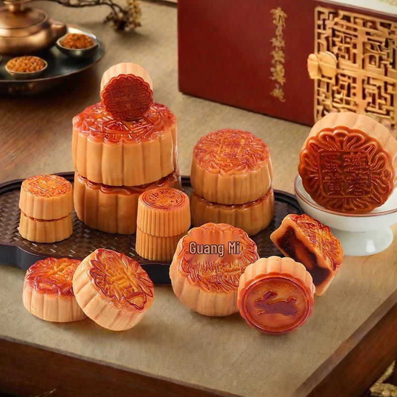 Red Bean Mooncake Simulation Toy - Children's Role-Play & Mid-Autumn Festival Decoration