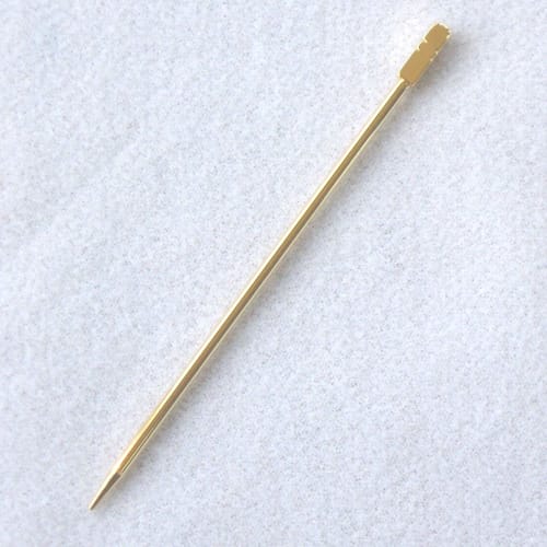 Nagao Pinchos Picks, Hors d'oeuvre Pins, Square Sticks, Set of 6, Gold, Made in Japan