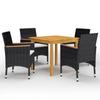 Day and Night - Day and Night 5-Piece Garden Dining Set Black