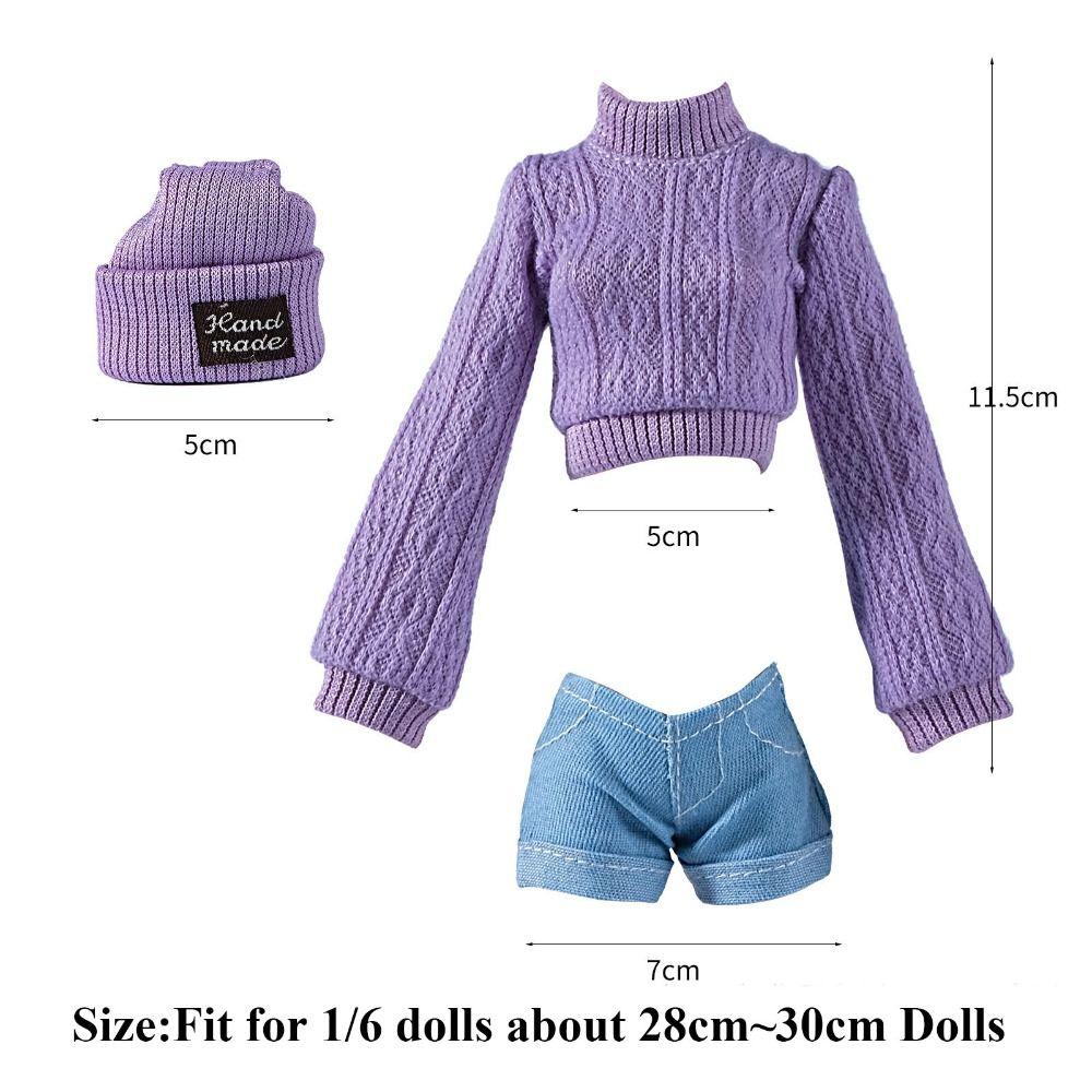 DIY Accessories Doll Knitted Sweaters Pants Dress Up Clothes for 1/6 BJD 28~30cm Dolls 11.5" Dolls