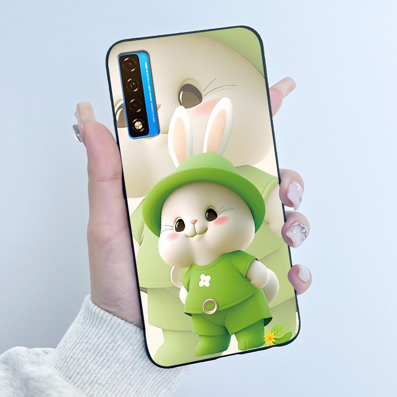 Чехол для TCL 20S 20L 20L+ 20 Pro 5G Роскошный Милый Кролик Любовь Забавный Черный Мягкий Силиконовый Чехол для Телефона для TCL20 20Pro 5G Задняя Крышка
