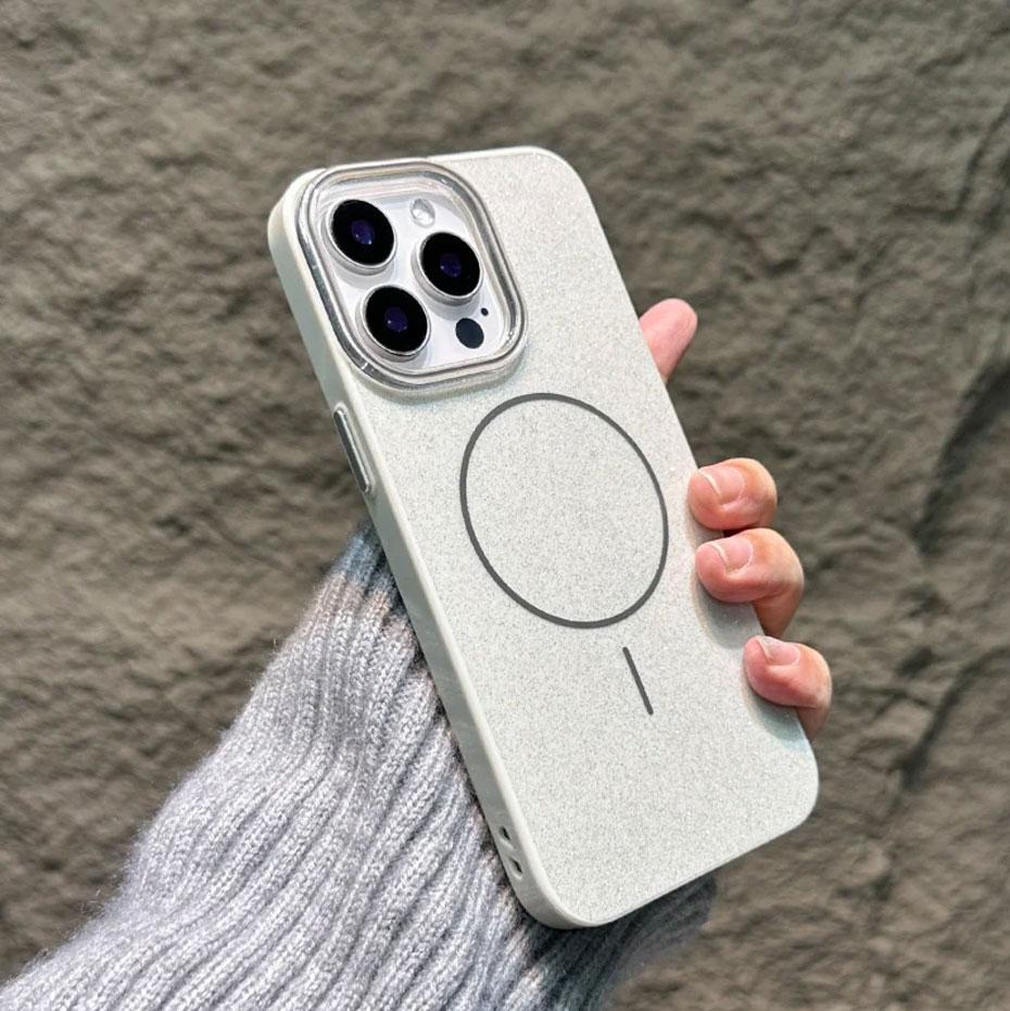 Роскошный блестящий магнитный беспроводной зарядный чехол Magsafe для iPhone 16 15 14 13 12 11 Pro Max Plus, ударопрочный жесткий чехол
