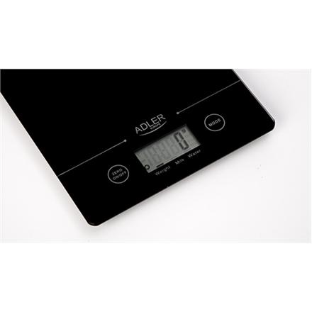 Adler | Kitchen Scales | Adler Ad 3138 | Maximum Weight (Capacity) 5 Kg | Graduation 1G | Display Type Lcd | Black