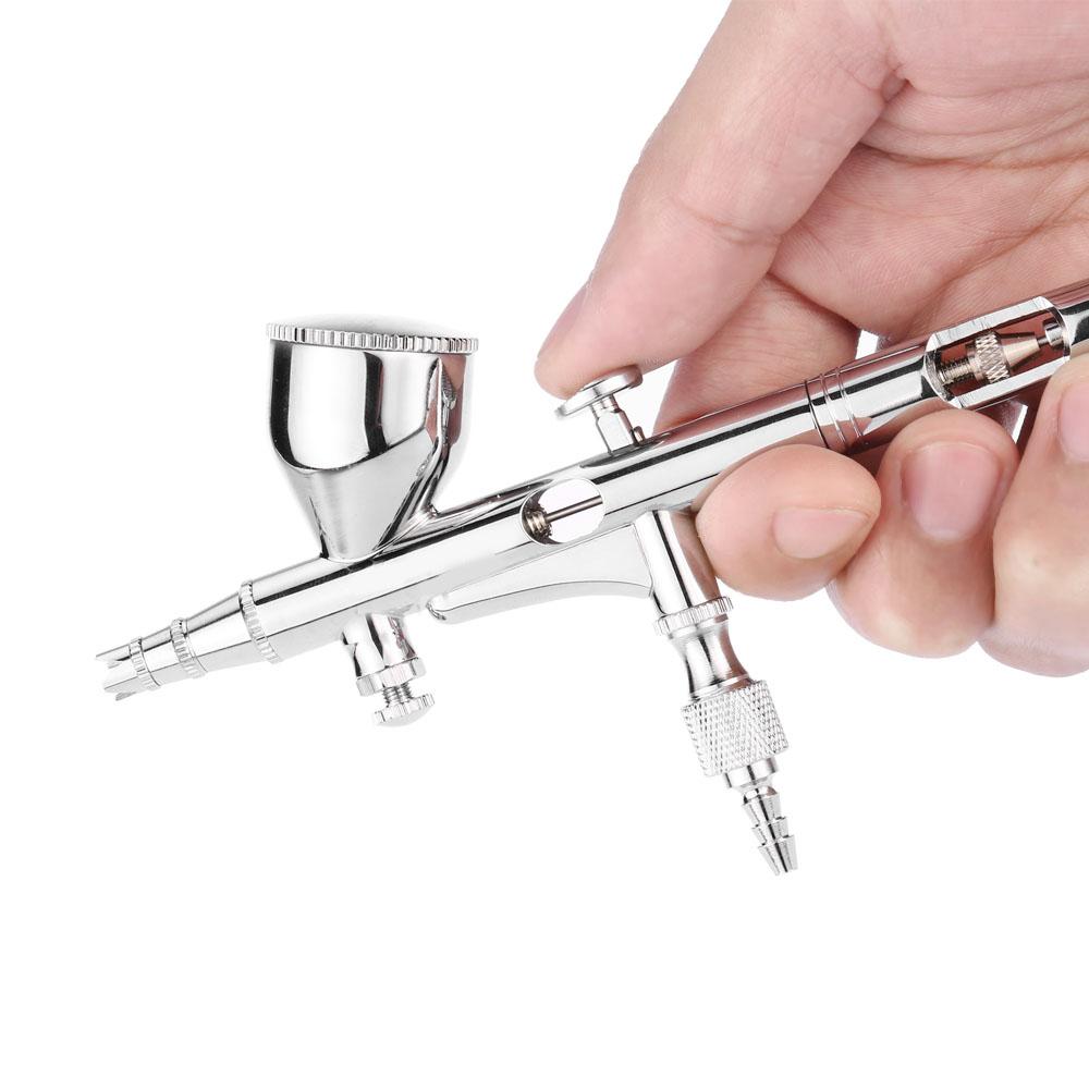 KKmoon Professional Gravity Feed Airbrush Set for Art Painting Tattoo Paint Hobby Spray Model Air Brush Nail Tool 0.2mm