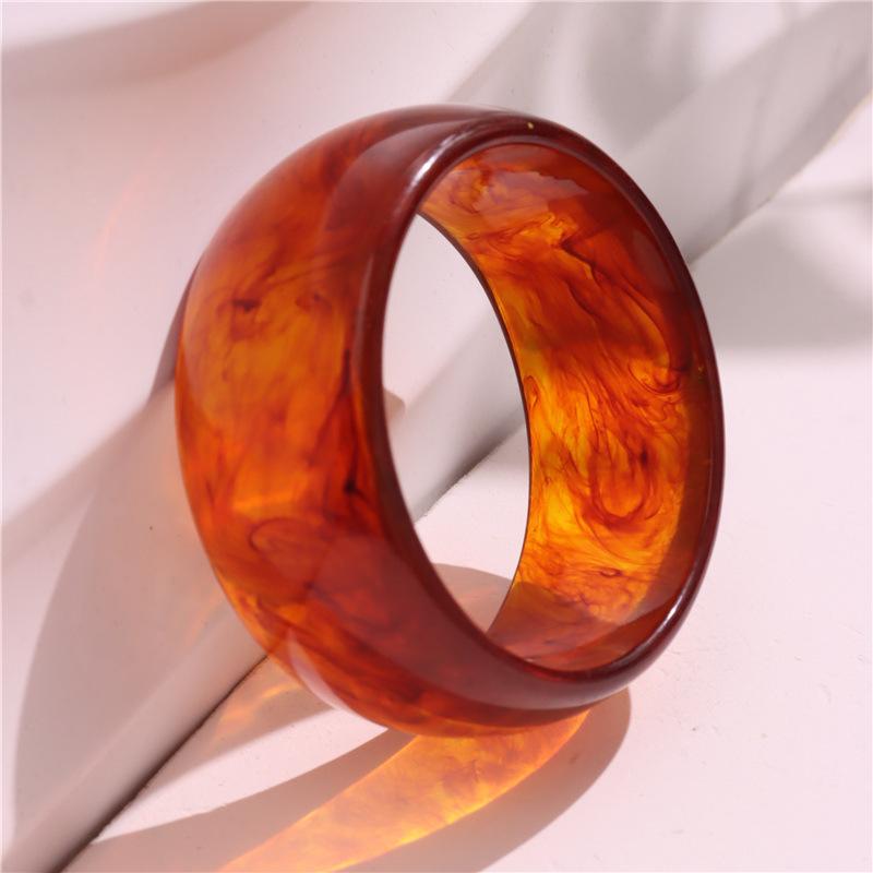 Square Triangle Chunky Bracelets Irregular Retro Hand Ring Exaggerated Resin Bangles Girls Gift