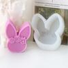 Easter Flat Relief Flower Rabbit Candle Silicone Mold DIY Bunny Soap Crystal Making Tool Animal Ice Tray Craft Home Decor