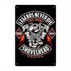 Shovelhead Legendz 1965 Металлическое настенное искусство Красное пламя Декор гаража Легенды никогда не умирают Табличка