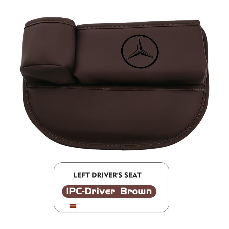 rdpw2 For Benz Car Logo Universal Seat Gap Slit Pocket Organizer Card Bottle Cups Holder AMG Exclusive A C E R V Class CLA CLS C180