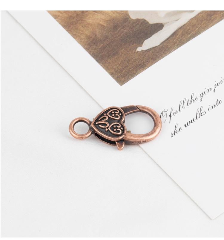 10 шт./лот 27 мм застежка-лобстер крючки сердце брелок застежки браслет-цепочка аксессуар для изготовления ювелирных изделий компоненты