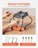 VEVOR Magnetic Helping Hands Soldering Station, 4 Flexible Arms Third Hand Tool, with 6 PCB Pillar Holders & 360 Hot Air Gun Holder
