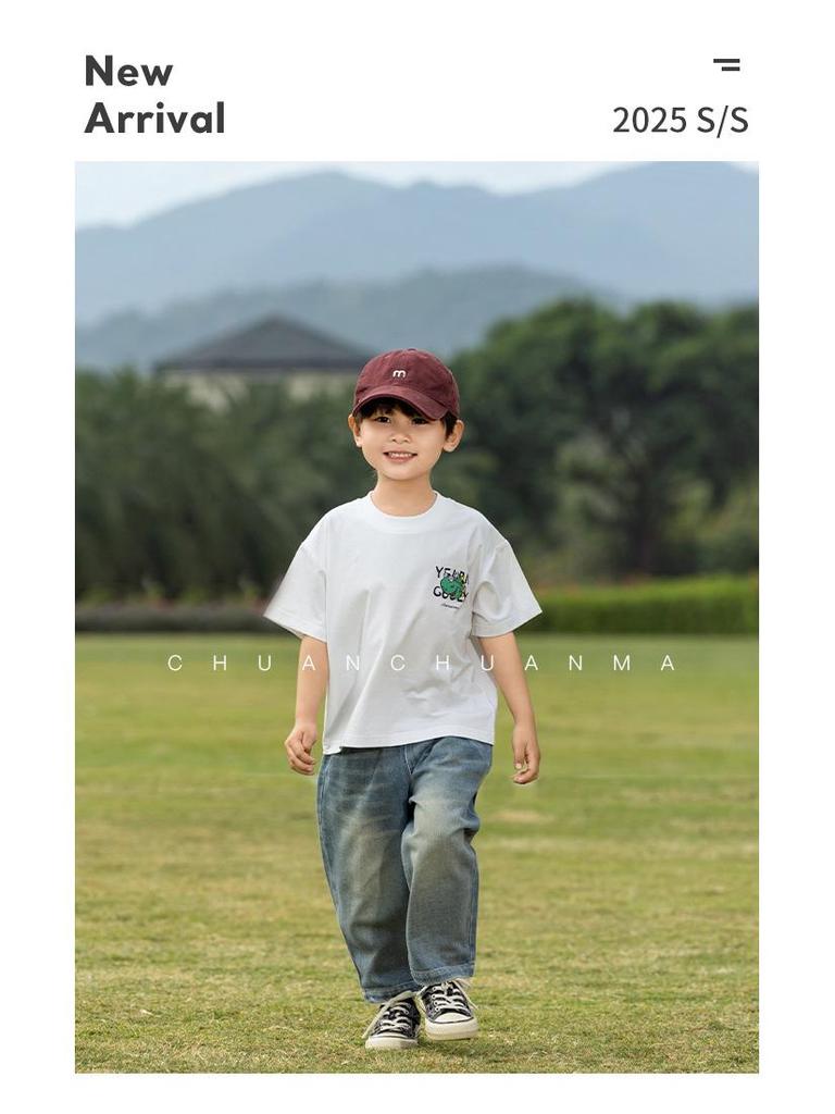 Футболка детская весенняя с изображением динозавра Nausicaa 2025 — унисекс с коротким рукавом для мальчиков и девочек