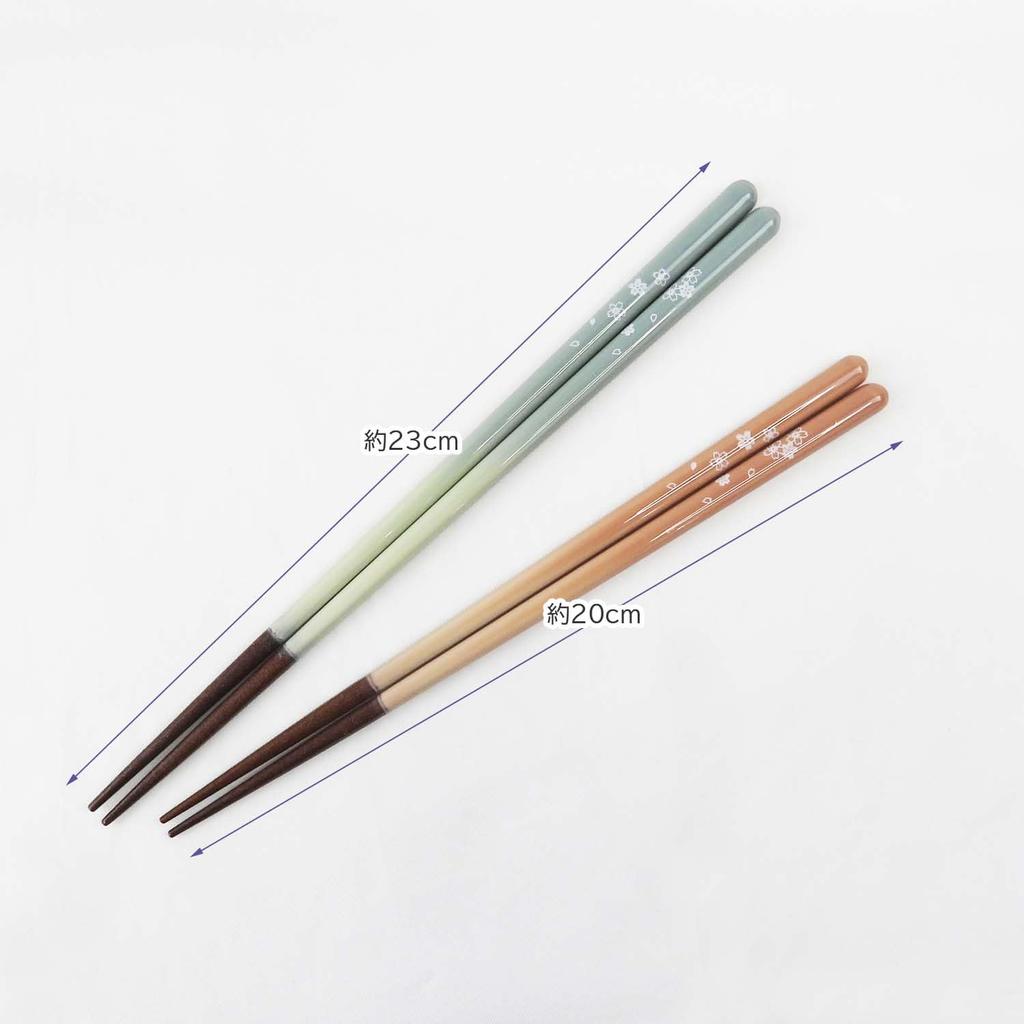 Ishida Couple Chopsticks with Fujimi Cherry Blossom Design, Dishwasher Safe, Non-Slip, In Paulownia Wood Box, 63187, Made In Japan