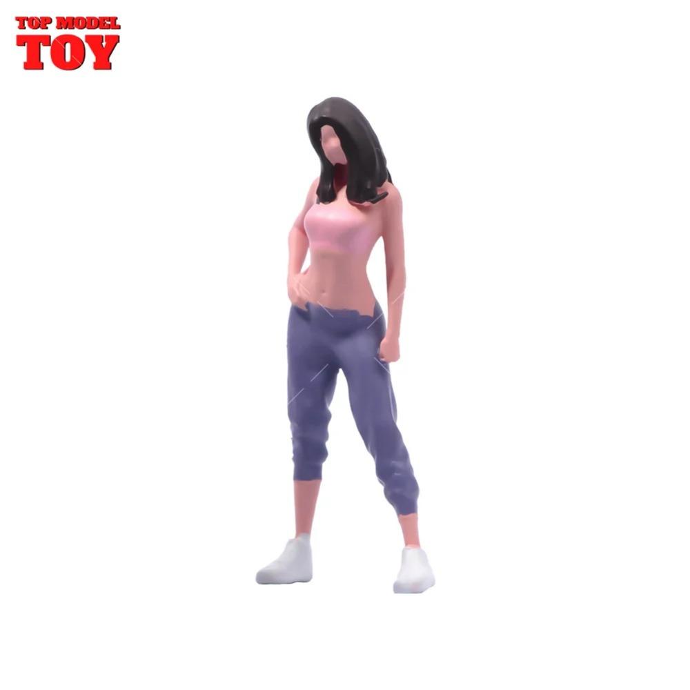 Раскрашенные миниатюры Масштаб 1/64 Красота Красивый Мальчик Полицейский Девушки Мужчина Женщина Сцена Фигурка Модель Для Автомобиля Транспортные Средства Украсить