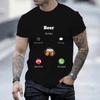 Men Tee T-Shirts Top Beer Is Calling Beer Men Summer Tshirt Harajuku Streetwear Men Women Tshirt New Fashion Trend Shirt Tshirt