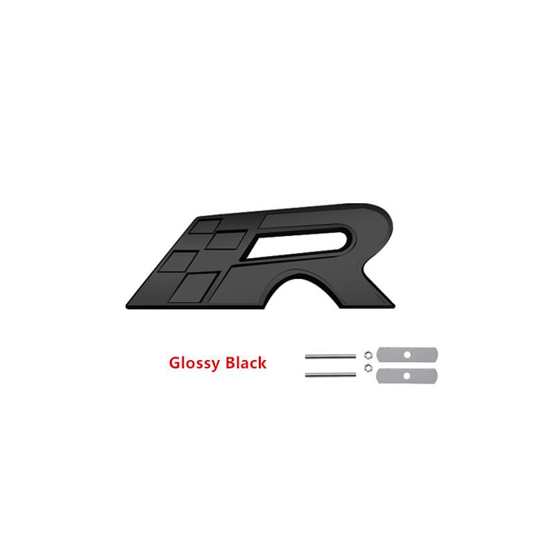 zjcr6 Car Accessories Metal Race Flag Front Hood Grille Emblem Rear Trunk Body R 300 Badge Sticker For Seat IBIZA Leon Cupra Ateca