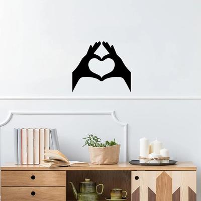 Panneau Mural Décoratif en Métal Heart Hands Love Forever — украшение стены, наклейка на стену, художественный силуэт из железа и произведения искусства