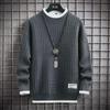 Мужской свободный вязаный свитер в корейском стиле 2022 года: Осенне-зимняя куртка в гонконгском и японском стиле