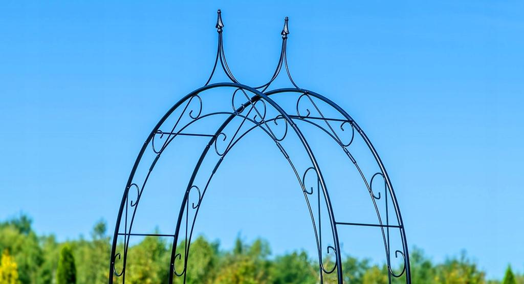 KADAX Pergola Ogrodowa metalowa Łuk Na Kwiaty Róże Do Róż Pnącz 281 cm Podpora