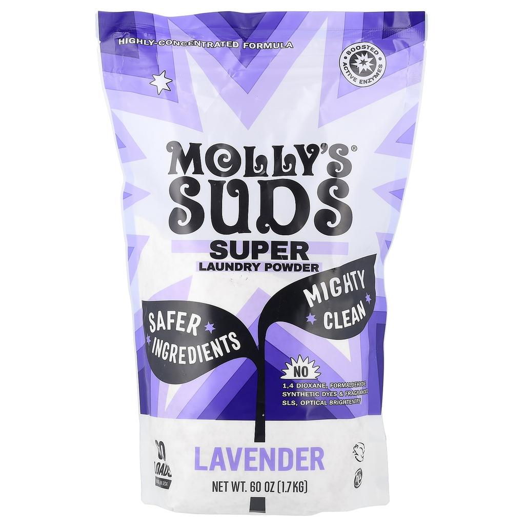 Molly's Suds Super Laundry Powder, Lavender, 60 Loads, 1.7 Kg (60 Oz)