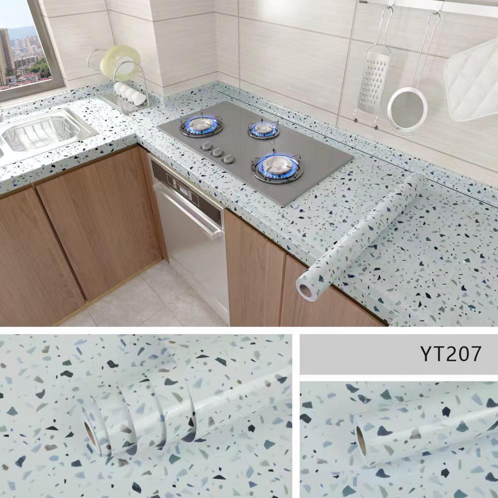 60 см X 1 м наклейки для кухни водонепроницаемые и маслостойкие самоклеящиеся обои наклейки на мраморную стену