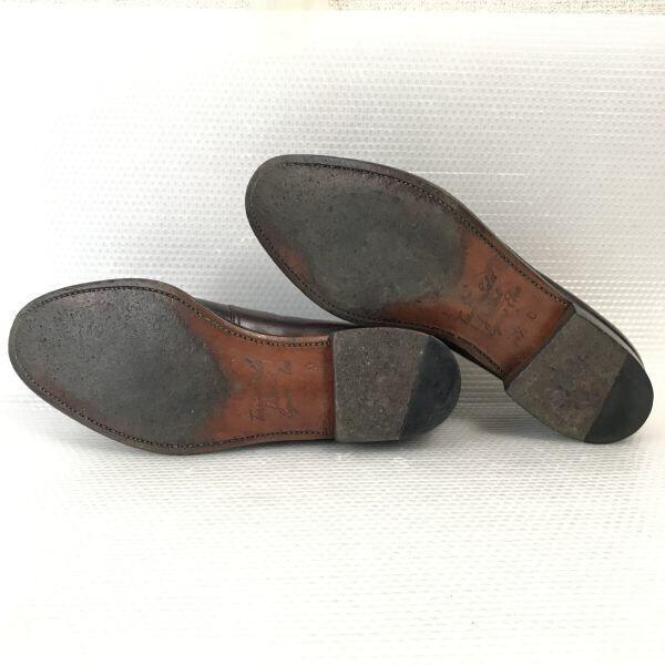 80s-90s Vintage Delmont American Way leather Goodyear welt monk strap 10.5D 28.0 brown(USED)