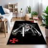[1pc Knight Warrior Portrait Office Chair Carpet] Digital Printed Area Rug for Home & Game Room Use, Soft Indoor Sofa Chair Mat
