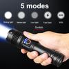 High Power Torch XHP360 LED Flashlight Self-protection Torch Light Waterproof Lamp Zoomable Flash Light Long Range Lantern