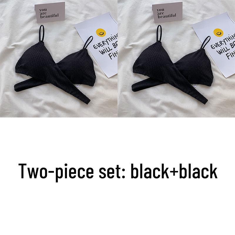 Cross-Back Spaghetti Strap Tube Top with Chest Pads - Sexy Strapless Hollow-Out Base Layer for Women