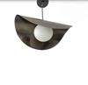 Italian Brass Chandelier With 1 Large Globes Opaline Sputnik Chandelier Luxury Collection Restaurant Accents & Light Fixtures