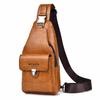 Мужская кожаная сумка-слинг через плечо, водонепроницаемая сумка через плечо для путешествий, походов, ежедневных поездок на работу