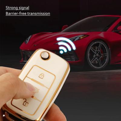 Чехол для автомобильного пульта дистанционного управления TPU Fob для VW Volkswagen Polo Golf Passat Tiguan Beetle Caddy T5 Up Eos Skoda Octavia Seat Leon Altea