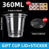 16 Oz Transparent Plastic Cup With No Straw Lid 10pcs Of Disposable Plastic Iced Coffee Cups With Direct Drinking Lid