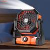 USB Rechargeable Camping Fan Portable Air Circulators Wireless Fans 270 ° Head Rotation Tent Fan with Hook