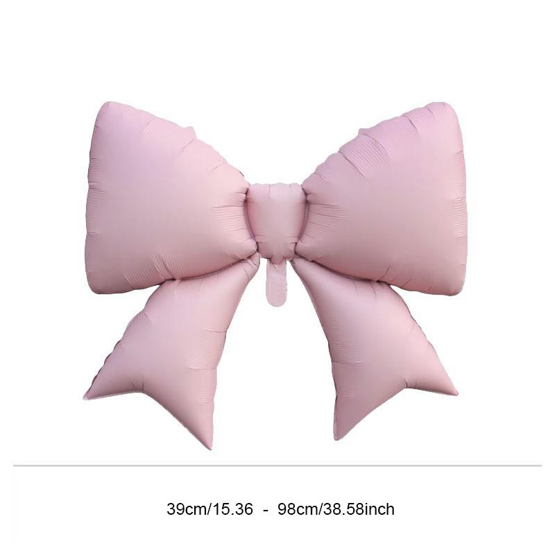 1PC New Striped Bow Balloon Bowknot Shaped Theme Aluminum Foil Matte Kids Birthday Party Decor Anniversary Event Decoration