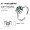 Adjustable Rings 925 Sterling Silver Shell Pearl Clover Feather Open Rings for Women Female Original Engagement Jewelry