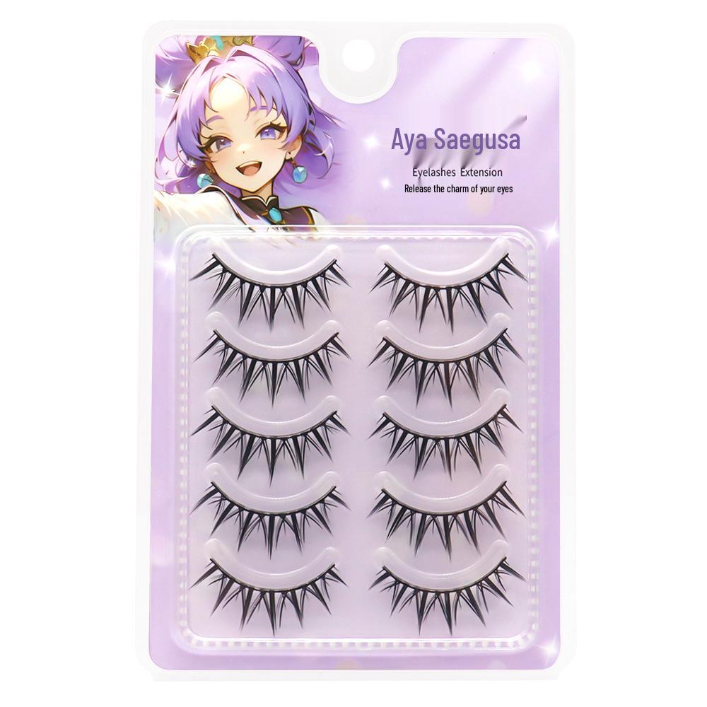 Sanzhicai M52 Fox Series Black Stalk Upper Eyelashes for Men's Ancient Style and Shota Cosplay