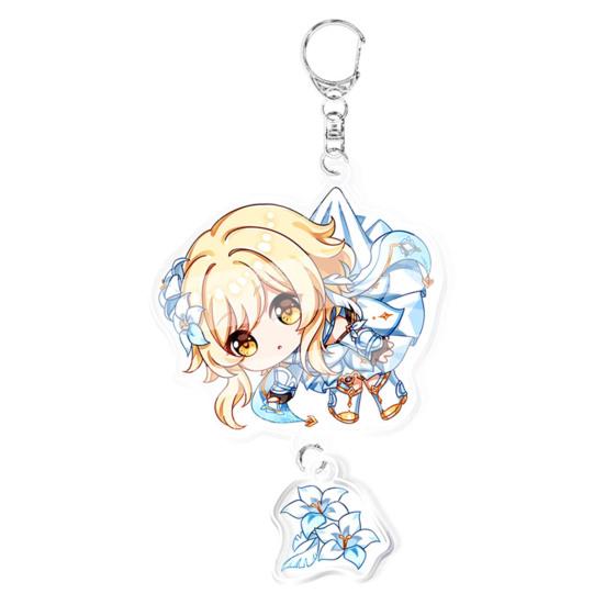 Подарочный орнамент, портативный тарталья с прозрачным узором, кулон Ганью, брелок Genshin Impact