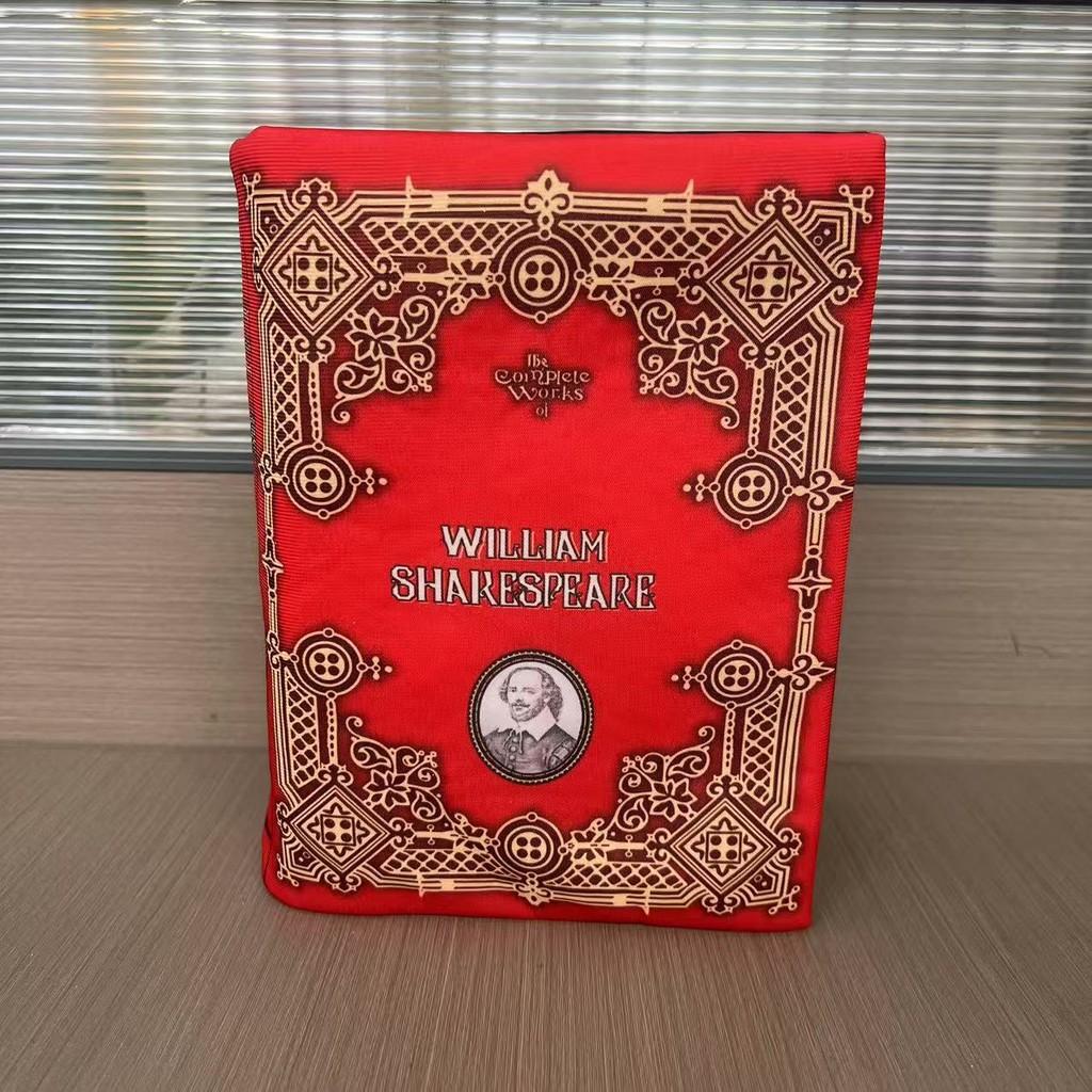 Плюшевая подушка-книга Шекспира с набивкой из ПП хлопка для декора уголка для чтения