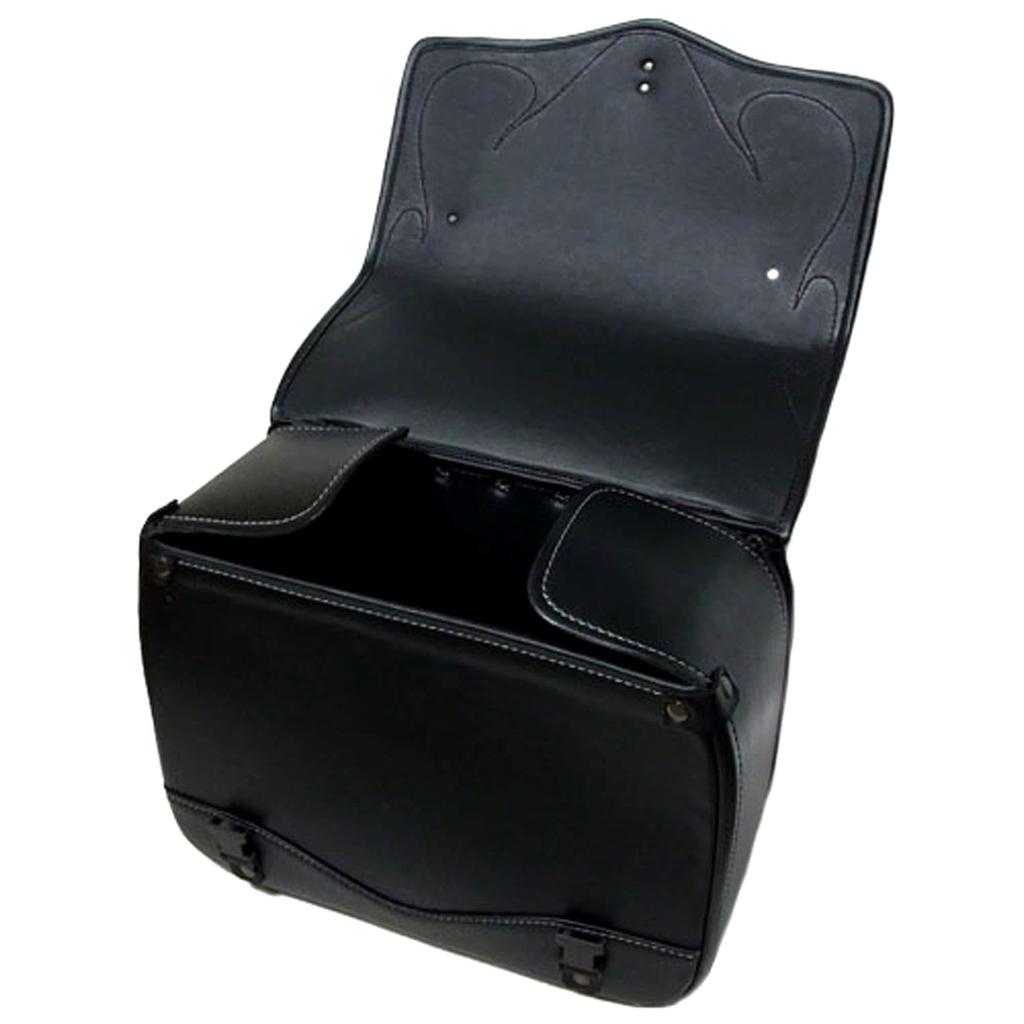 Motorcycle Bag Side Bag SADDLE SINGLE Black [Xross]