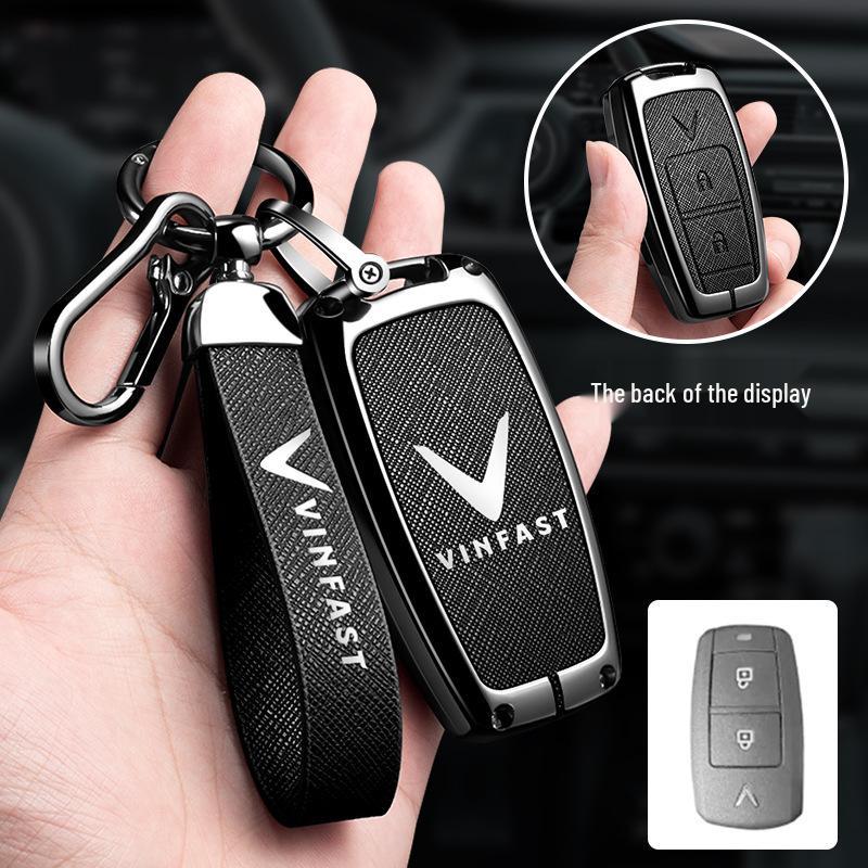 Vinfast Vietnam Car Key Case for Zhonghua V5/VF8 VF3/5/9 High-End Key Bag with Buckle for Men