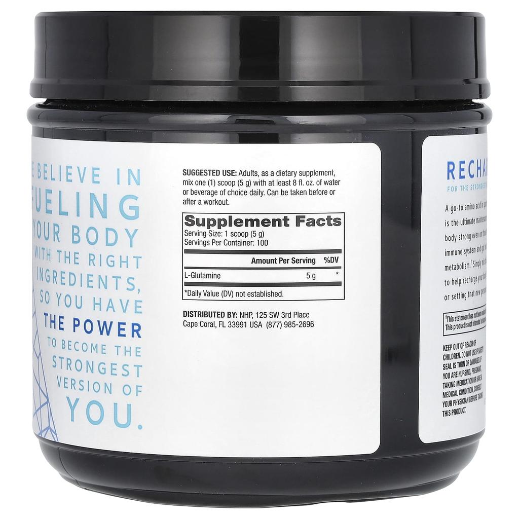 Dr. Mercola, Pure Power, L-Glutamine, Unflavored, 500G (17.6Oz)