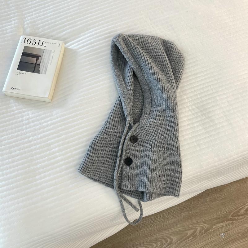 Шапка-балаклава женская зимняя теплая шапка шарф интегрированная трикотажная защита ушей шерстяная шапка вязаная шапка