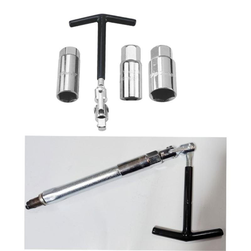 Spark Plugs Socket Wrench T-Handle 16mm 18mm 21mm Removal Tool Fit For Motorcycles Spark Plugs Socket Wrench Remover