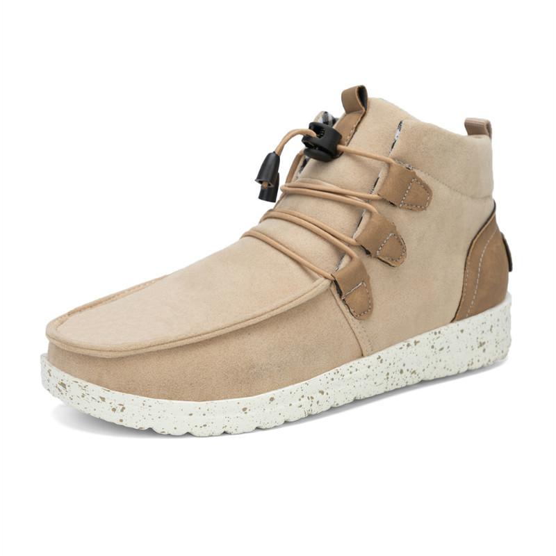 Fashion Leisure Sports Shoes Women 2024 Autumn New Outdoor Winter Insulation Cotton Shoe Female with Lace Up Fashion High Top Flat Shoes