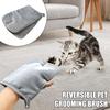 Pet Grooming Gloves Double-Sided Static Removal Massage Gloves Pet Hair Deshedding Mitt for Cats Dogs Rabbits