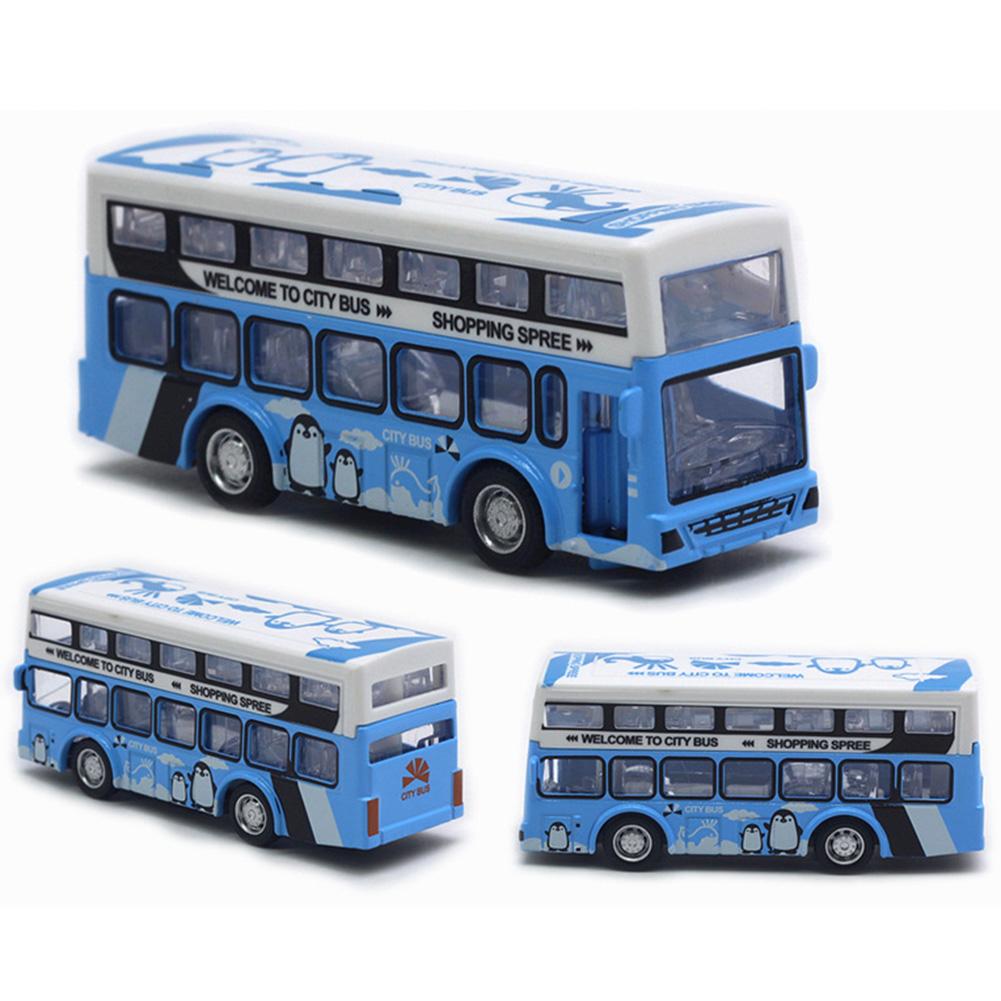 Модель мини-автобуса из сплава 1/60 с откидной спинкой, игрушка туристического автобуса с высокой имитацией, подарочный набор