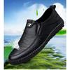 Mens Leather Loafers Non Slip Walking Flats Breathable Outdoor Slip On Casual Shoes for Male Work Office Driving Sneakers