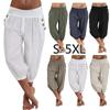 Летние женские прохладные брюки, повседневные свободные брюки с широкими штанинами больших размеров, удобные брюки для отдыха